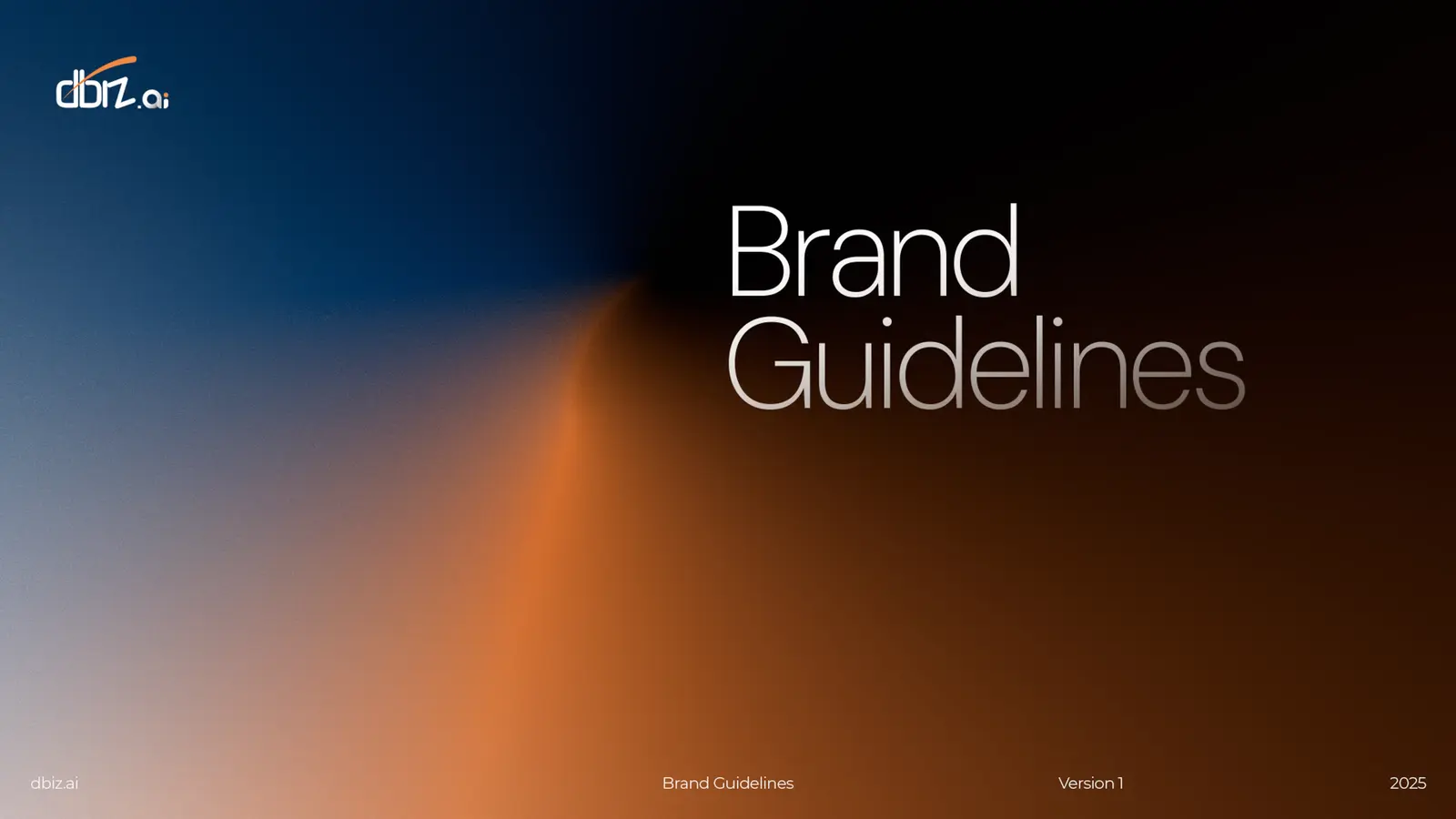 DBiz.ai brand guidelines, page 1