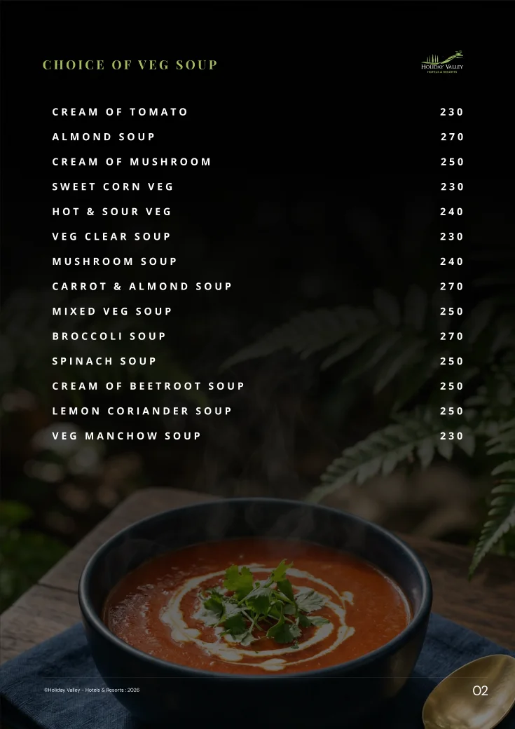 Food menu page, 2 of 6