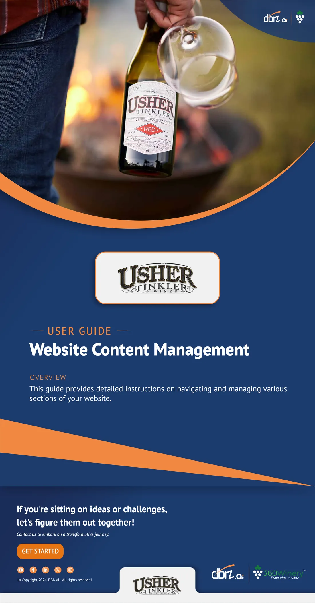 CMS user guide cover: Website Content Management