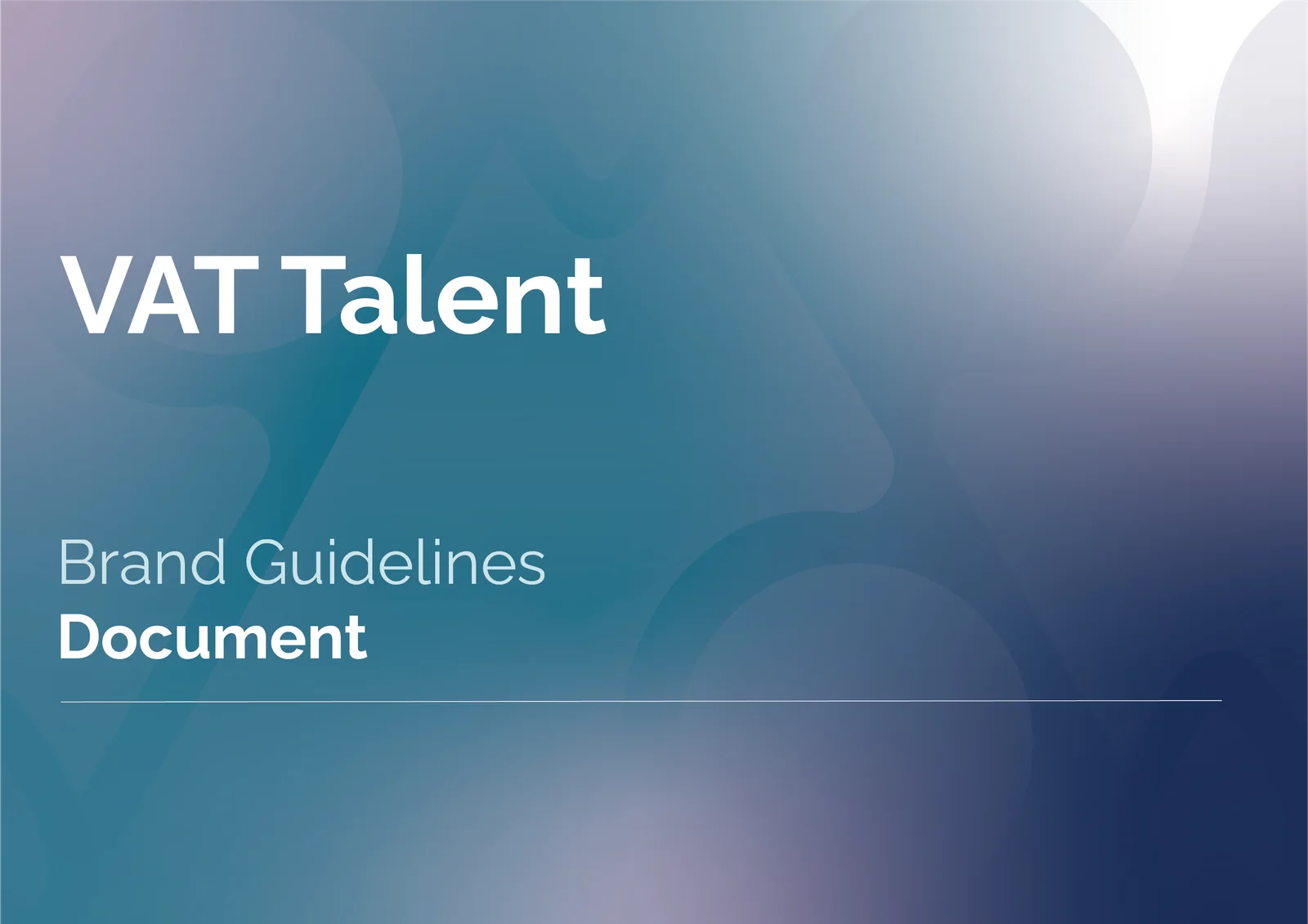 VAT Talent brand guideline, page 1