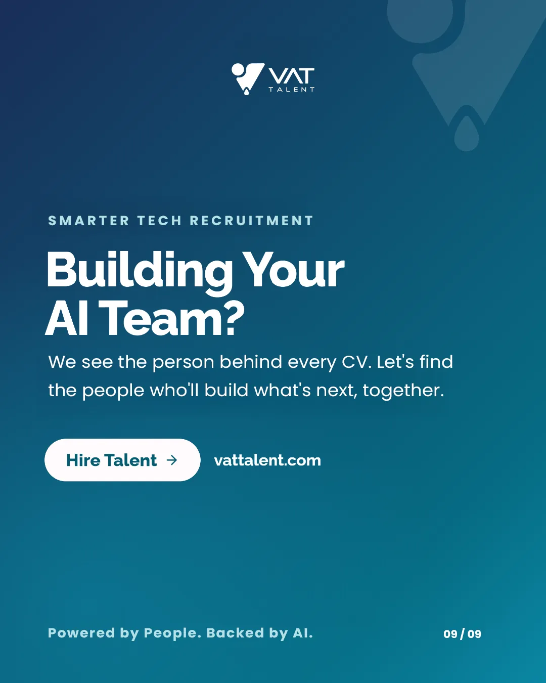 Inside a modern AI start-up carousel, slide 9 of 9